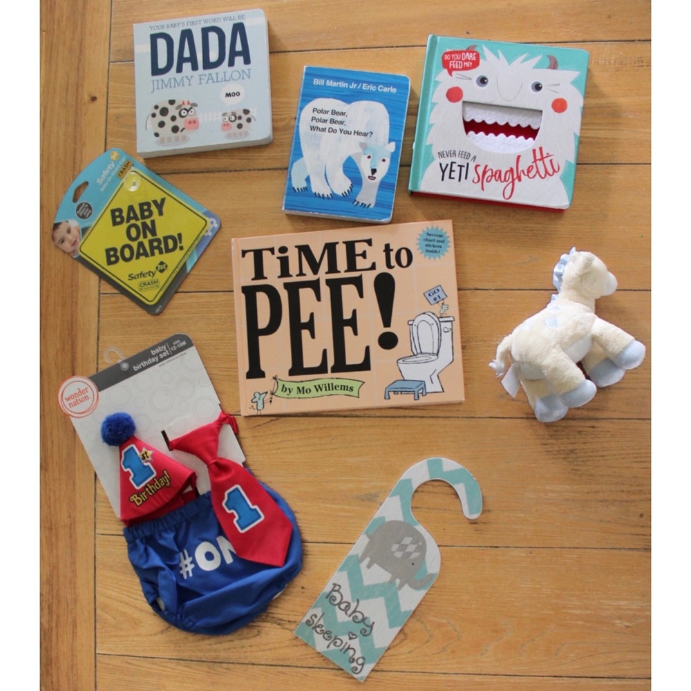 Baby Bundle Lot Books, Signs, Accessories